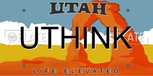 UTHINK Utah License Plate