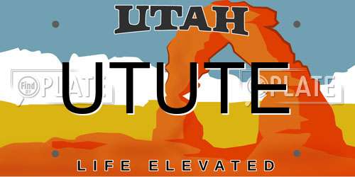 UTUTE Utah License Plate