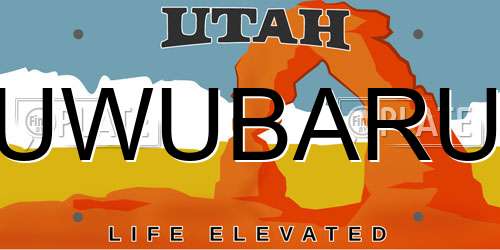 UWUBARU Utah License Plate