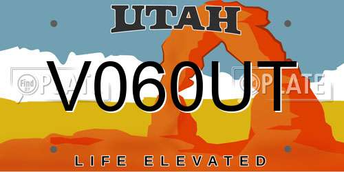 V060UT Utah License Plate