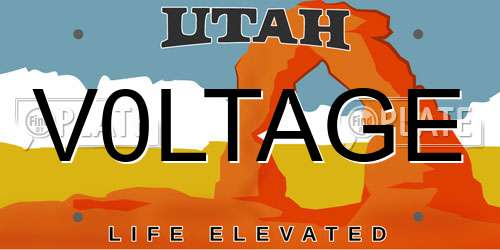 V0LTAGE Utah License Plate