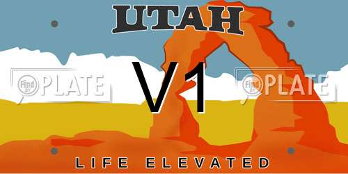V1 Utah License Plate
