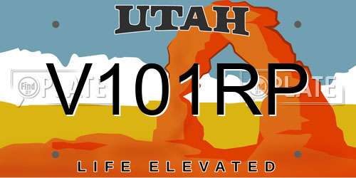 V101RP Utah License Plate
