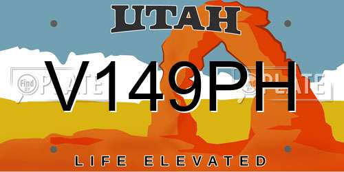 V149PH Utah License Plate