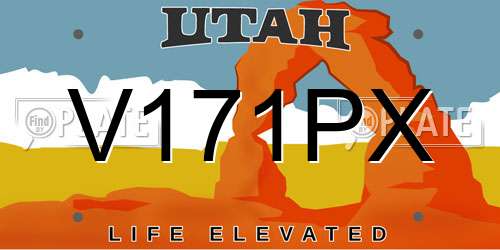 V171PX Utah License Plate