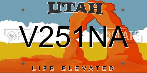 V251NA Utah License Plate