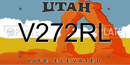V272RL Utah License Plate