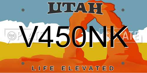 V450NK Utah License Plate