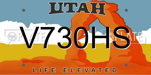 V730HS Utah License Plate