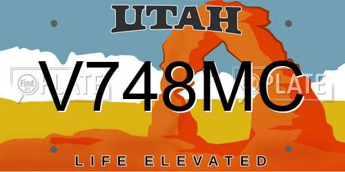 V748MC Utah License Plate