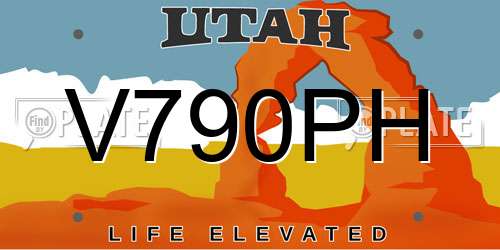 V790PH Utah License Plate