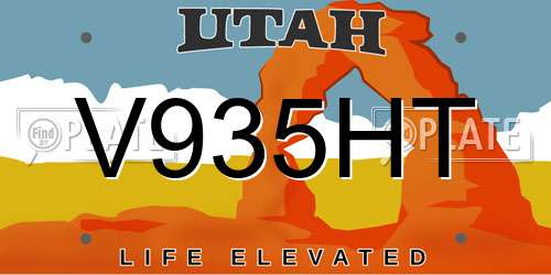 V935HT Utah License Plate