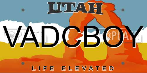 VADCBOY Utah License Plate
