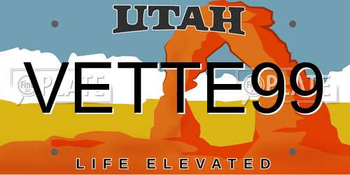VETTE99 Utah License Plate