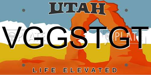 VGGSTGT Utah License Plate
