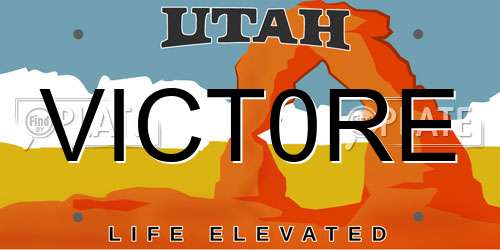 VICT0RE Utah License Plate