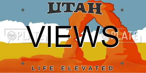 VIEWS Utah License Plate