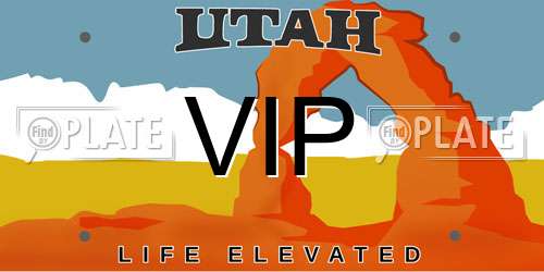 VIP Utah License Plate