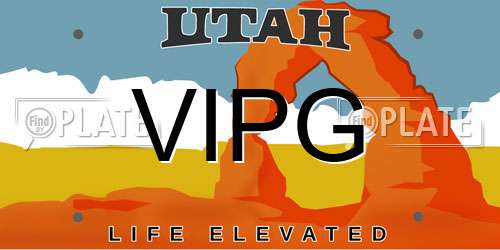 VIPG Utah License Plate
