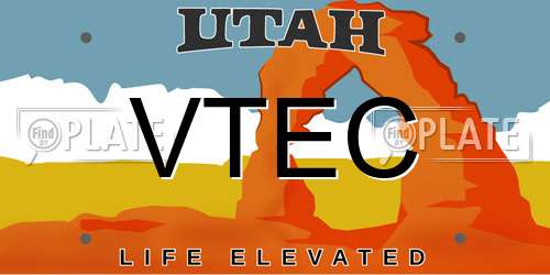 VTEC Utah License Plate