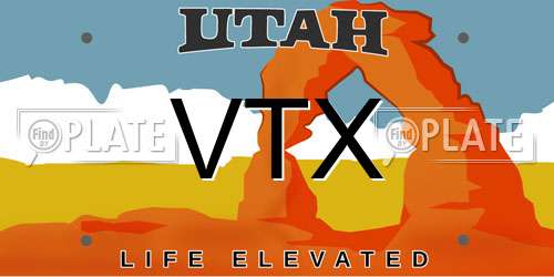 VTX Utah License Plate