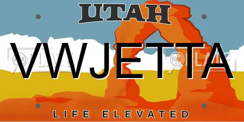 VWJETTA Utah License Plate