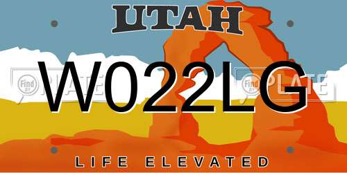 W022LG Utah License Plate
