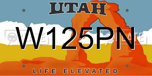 W125PN Utah License Plate