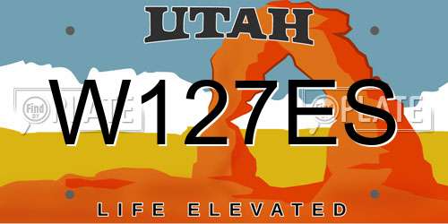 W127ES Utah License Plate