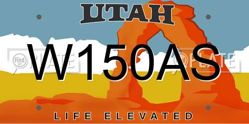 W150AS Utah License Plate