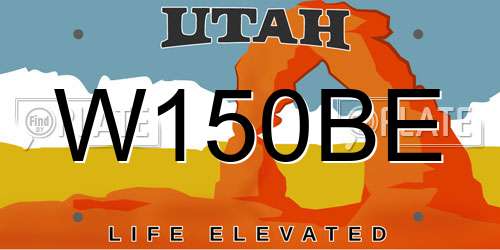 W150BE Utah License Plate