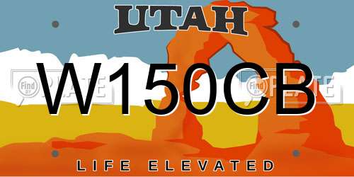 W150CB Utah License Plate