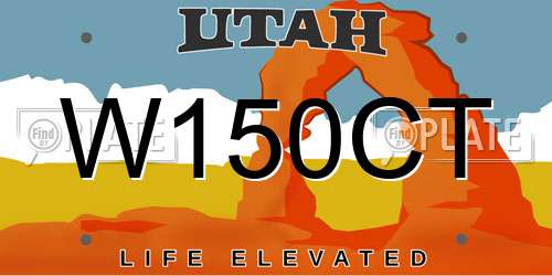 W150CT Utah License Plate