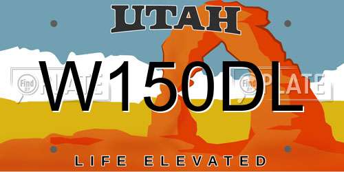 W150DL Utah License Plate