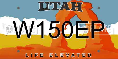 W150EP Utah License Plate