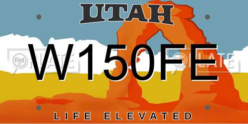 W150FE Utah License Plate