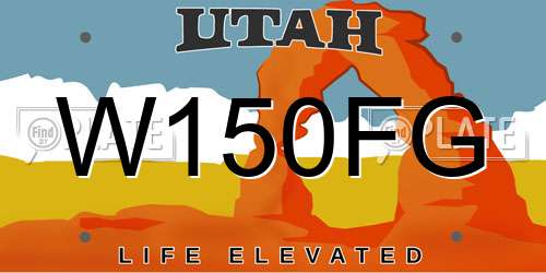 W150FG Utah License Plate