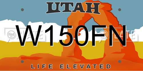 W150FN Utah License Plate