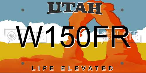 W150FR Utah License Plate