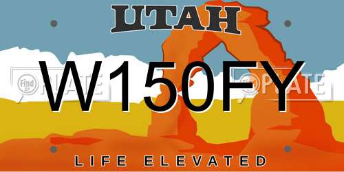 W150FY Utah License Plate