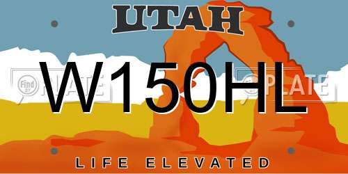 W150HL Utah License Plate