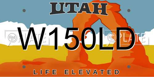 W150LD Utah License Plate