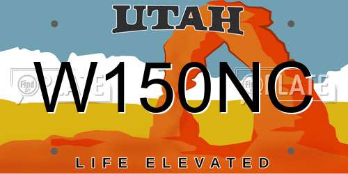 W150NC Utah License Plate