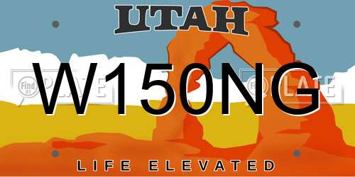 W150NG Utah License Plate