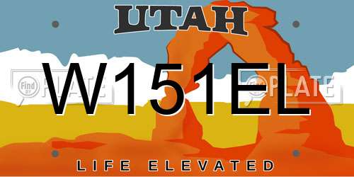 W151EL Utah License Plate