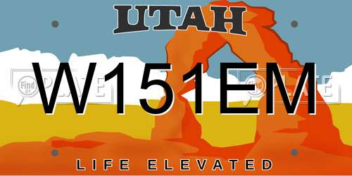W151EM Utah License Plate