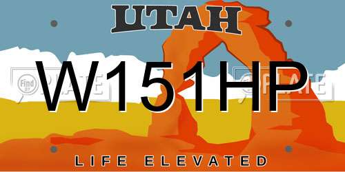 W151HP Utah License Plate