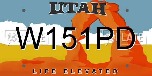 W151PD Utah License Plate