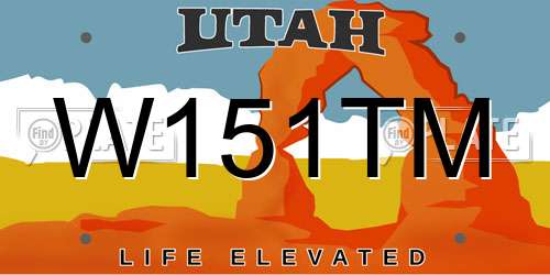 W151TM Utah License Plate
