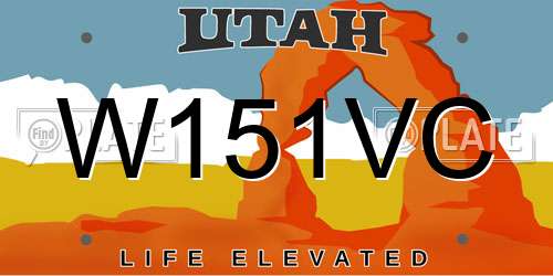 W151VC Utah License Plate